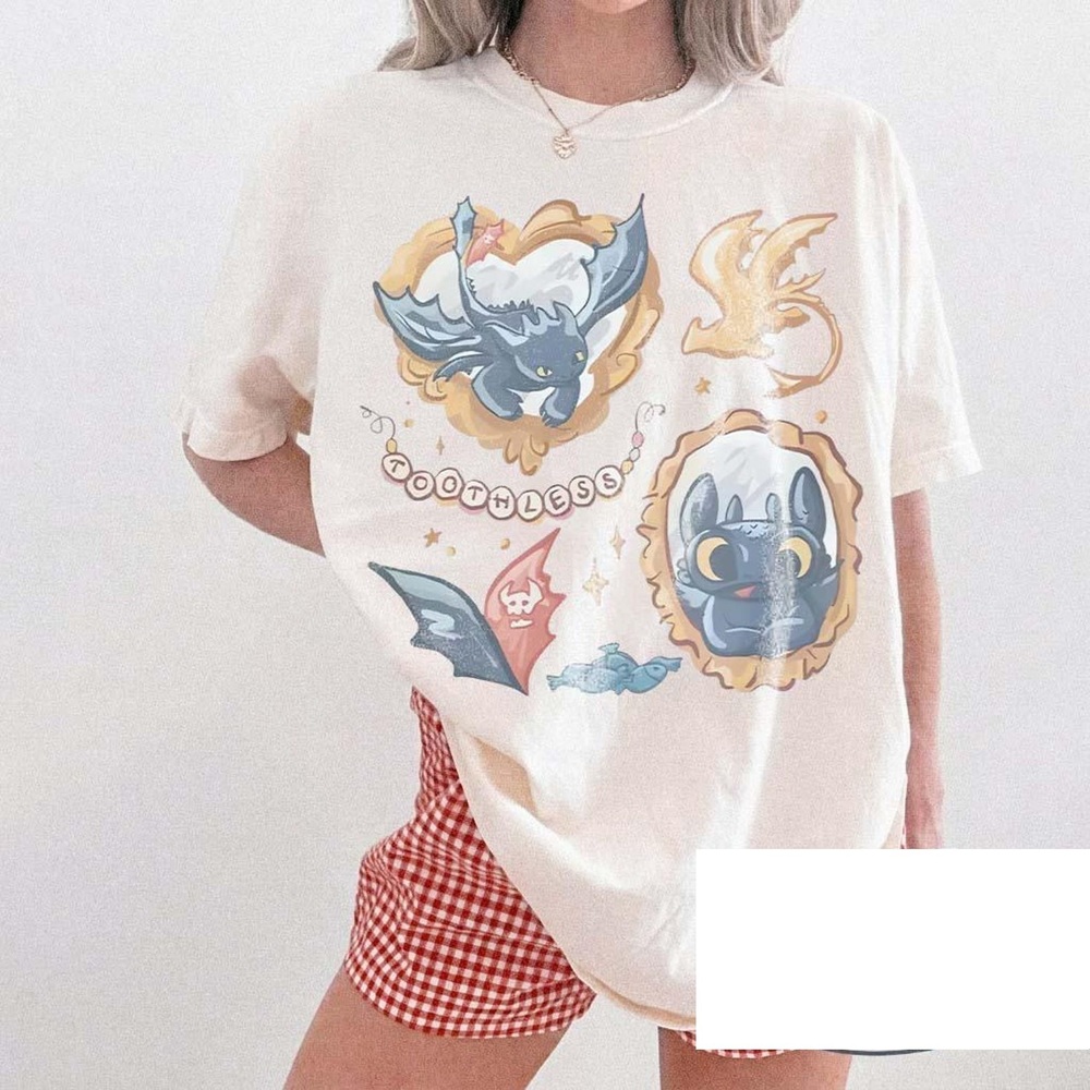 Retro Toothless Dragon Shirt, Night Fury Shirt, Retro How To Train